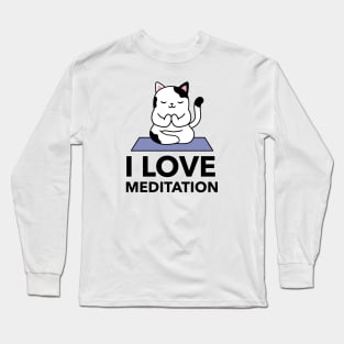 I Love Meditation Long Sleeve T-Shirt